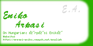 eniko arpasi business card